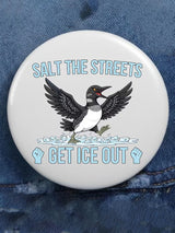 Unisex Resist Printed Brooch