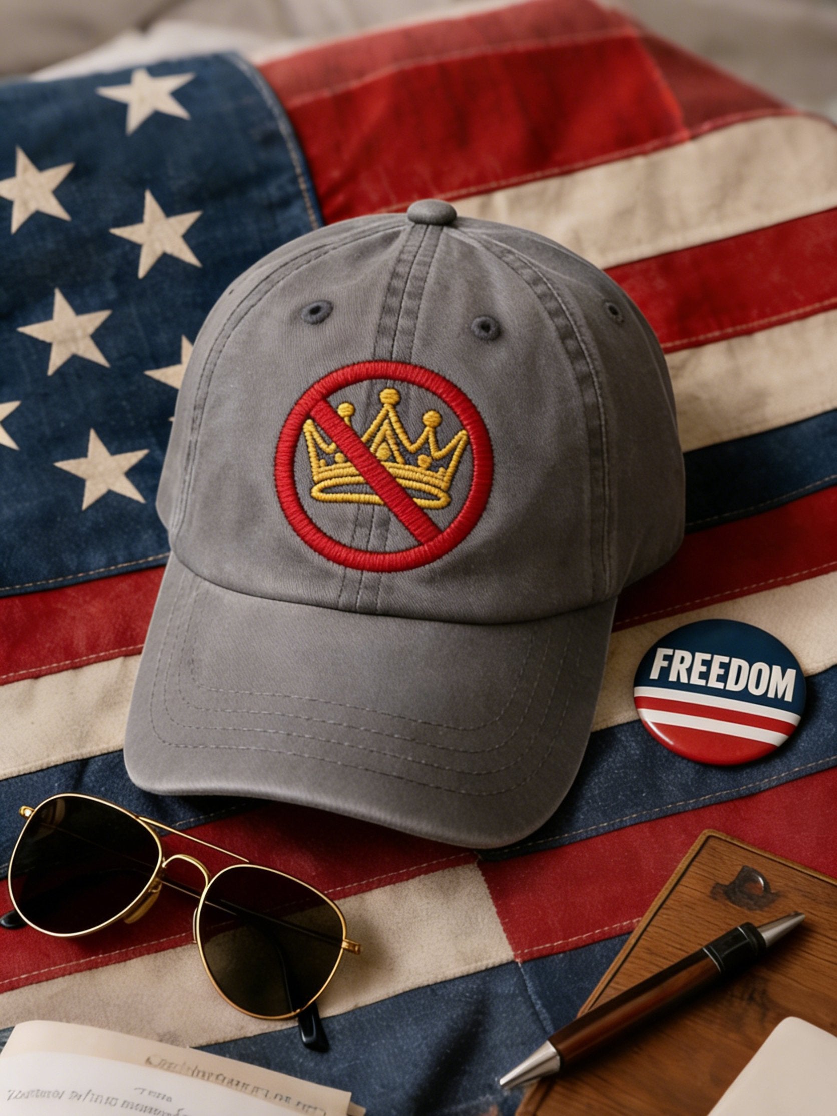 🔥Buy 3 Get 15% Off🔥Retro No Kings Print Baseball Cap