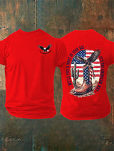Men's Boots and the Eagle Print T-Shirt
