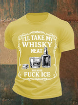 Men's  Whiskey F*ck ICE Abolish ICE Print  T-Shirt