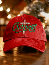 Unisex Washed Cotton Christmas Print Hat