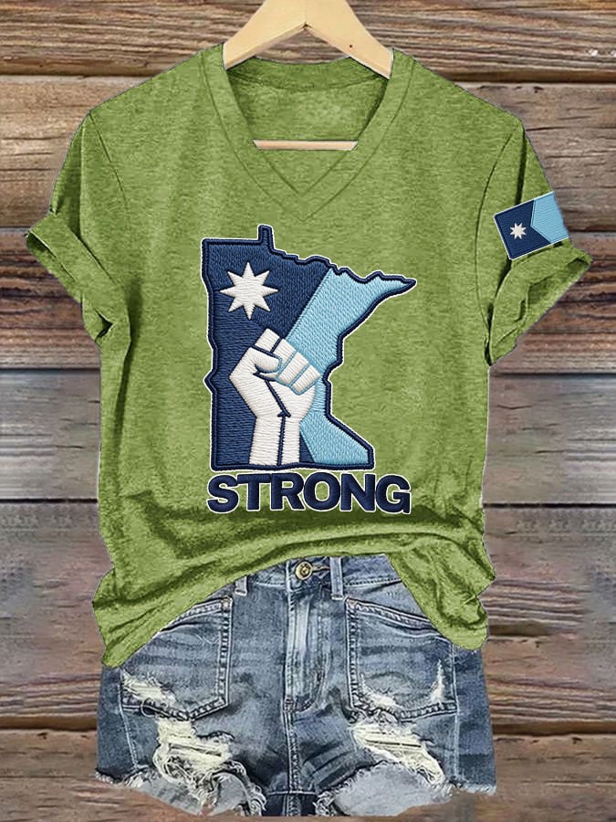 Women's Retro Minnesota Strong Printed T-Shirt