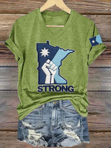 Women's Retro Minnesota Strong Printed T-Shirt
