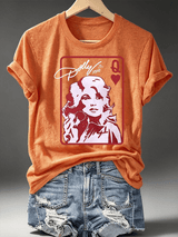 Women's Queen of Hearts Shirt Country Music Graphic Print T-Shirt