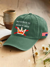 🔥Buy 3 Get 15% Off🔥Retro No Kings III 50 State Nationwide Protest March 28th Print Baseball Cap