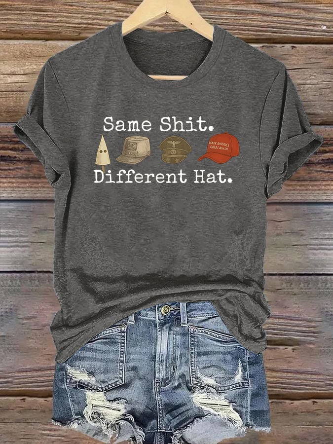 Women's  Same shit Different costume Print T-Shirt