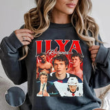 Hockey Romance Print Casual Sweatshirt