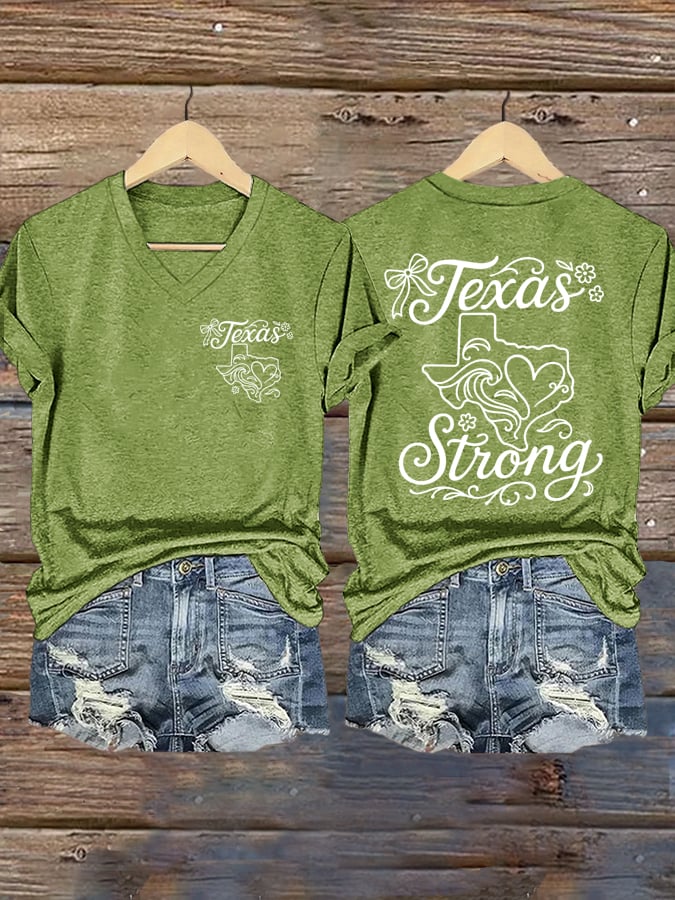 Women's Texas Hill Country Strong  Printed T-Shirts