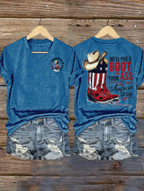 Women's  WE'LL PUT A BOOT Print T-Shirt
