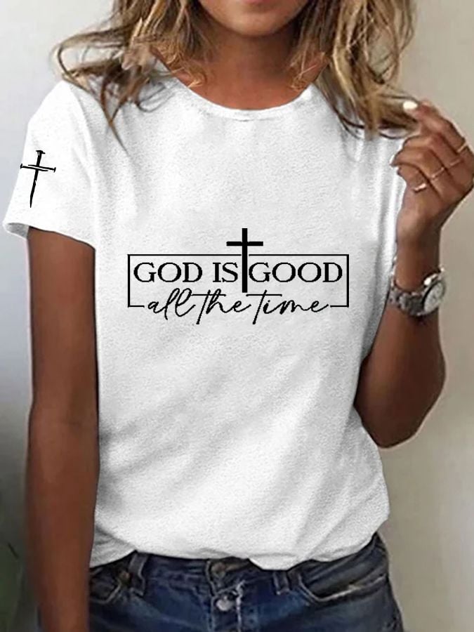 🔥Hot Sale Picks 🔥Women's Jesus Printed Short Sleeve T-Shirt