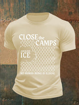 Men's  Abolish ICE  Close The Camps Print  T-Shirt