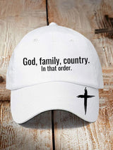 God Family Country In That Order Baseball Cap