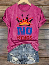 🔥Buy 3 Get 15% Off🔥Women's  NO KINGS Print T-Shirt