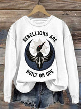 Women's Casual Heart Disease Awareness In February Wear Red Printed Long-Sleeve Sweatshirt