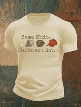 Men's  Same shit Different costume Print T-Shirt