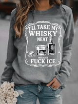 Women's  Whiskey F*ck ICE Abolish ICE  Printed  Sweatshirt