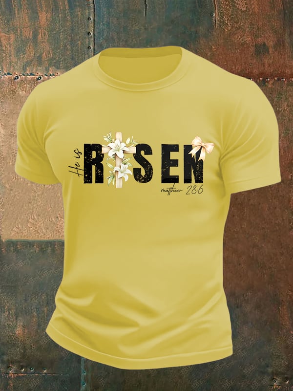 Men's  He is Risen  Print  T-Shirt