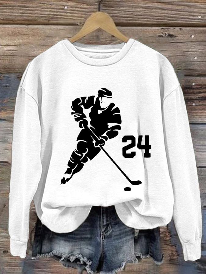 Women's Hockey Romance Print Casual Sweatshirt