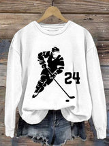 Women's Hockey Romance Print Casual Sweatshirt