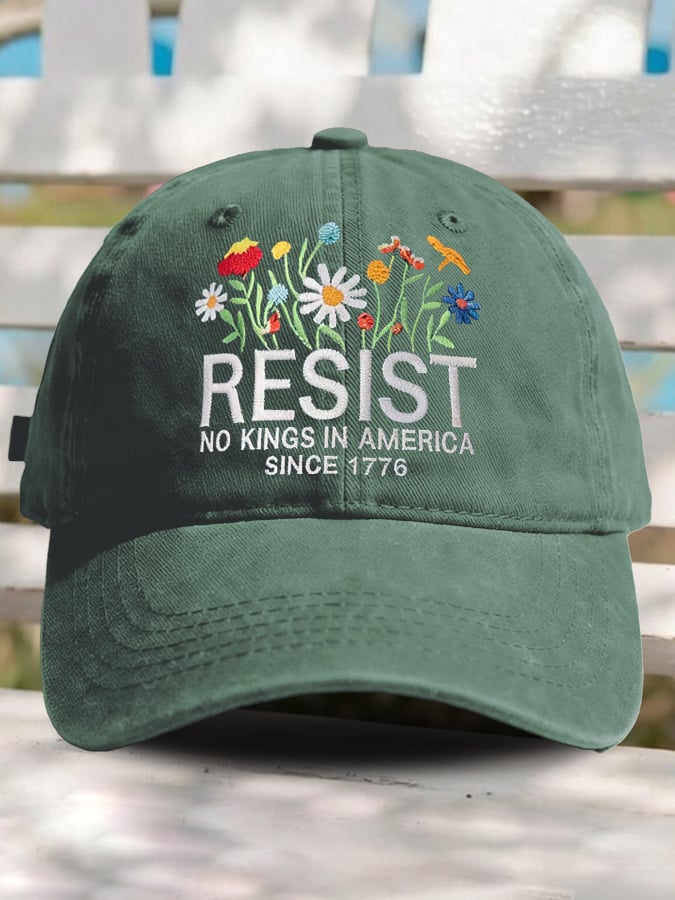 🔥Buy 3 Get 15% Off🔥Retro Resist No Kings In America Since 1776 Print Baseball Cap