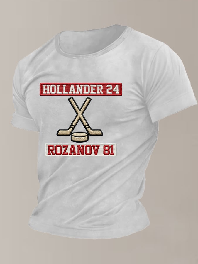 Men's Hockey Romance Print T-Shirt