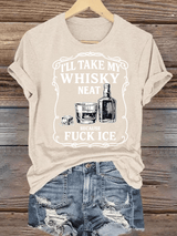 Women's  Whiskey F*ck ICE Abolish ICE  Print  T-Shirt