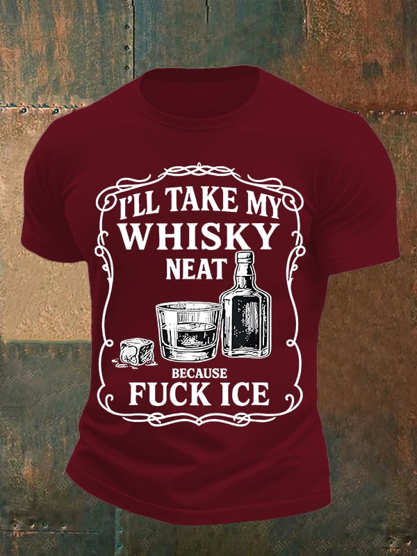 Men's  Whiskey F*ck ICE Abolish ICE Print  T-Shirt