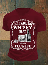 Men's  Whiskey F*ck ICE Abolish ICE Print  T-Shirt